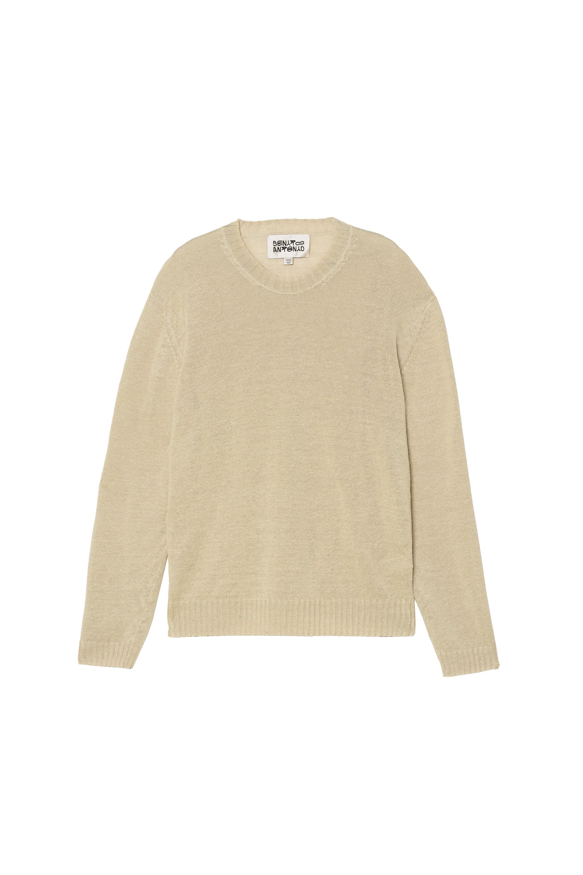 Relaxed Fit 100% Linen Jumper - Camel