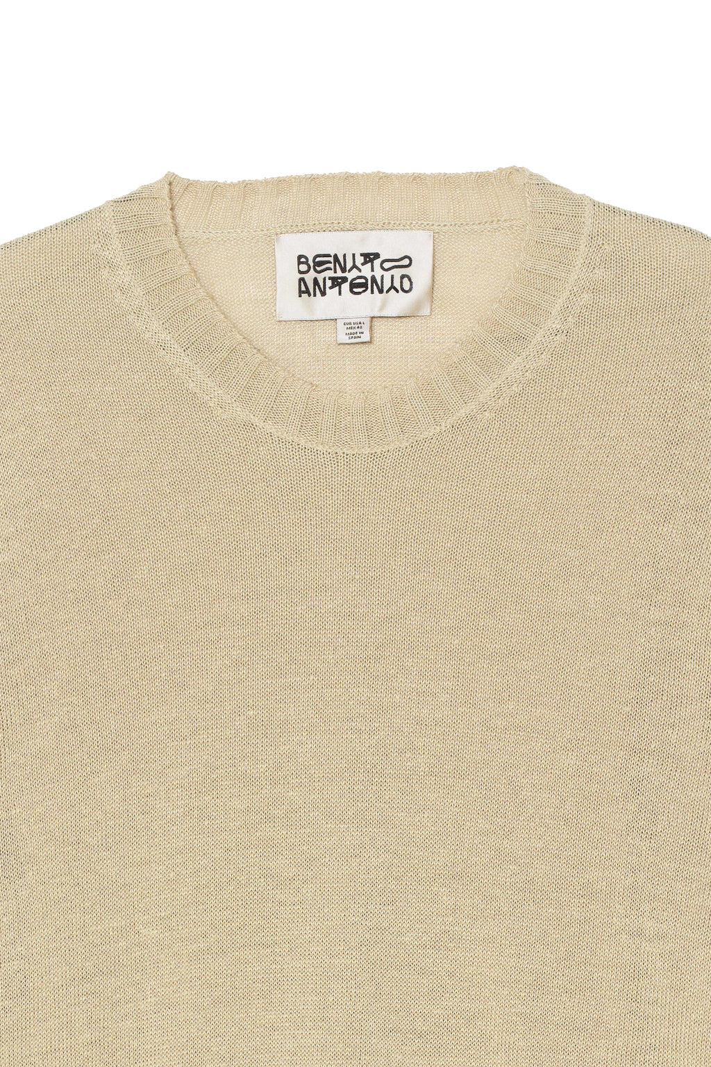 Relaxed Fit 100% Linen Jumper - Camel
