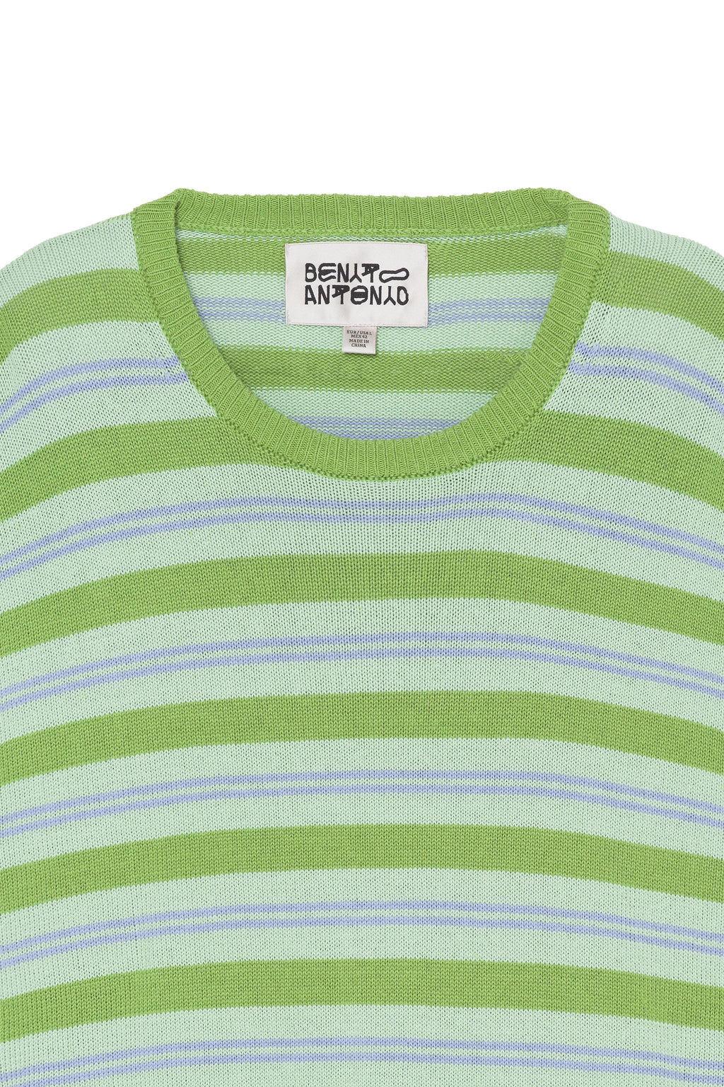 Striped Cotton/Linen Jumper - Greens