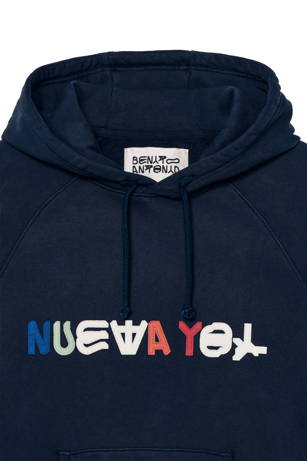 Hoodie With New Yol Patches - Navy Blue