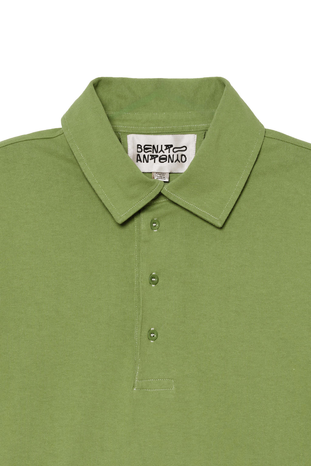 Cropped Fit Cotton Polo Shirt - Lime