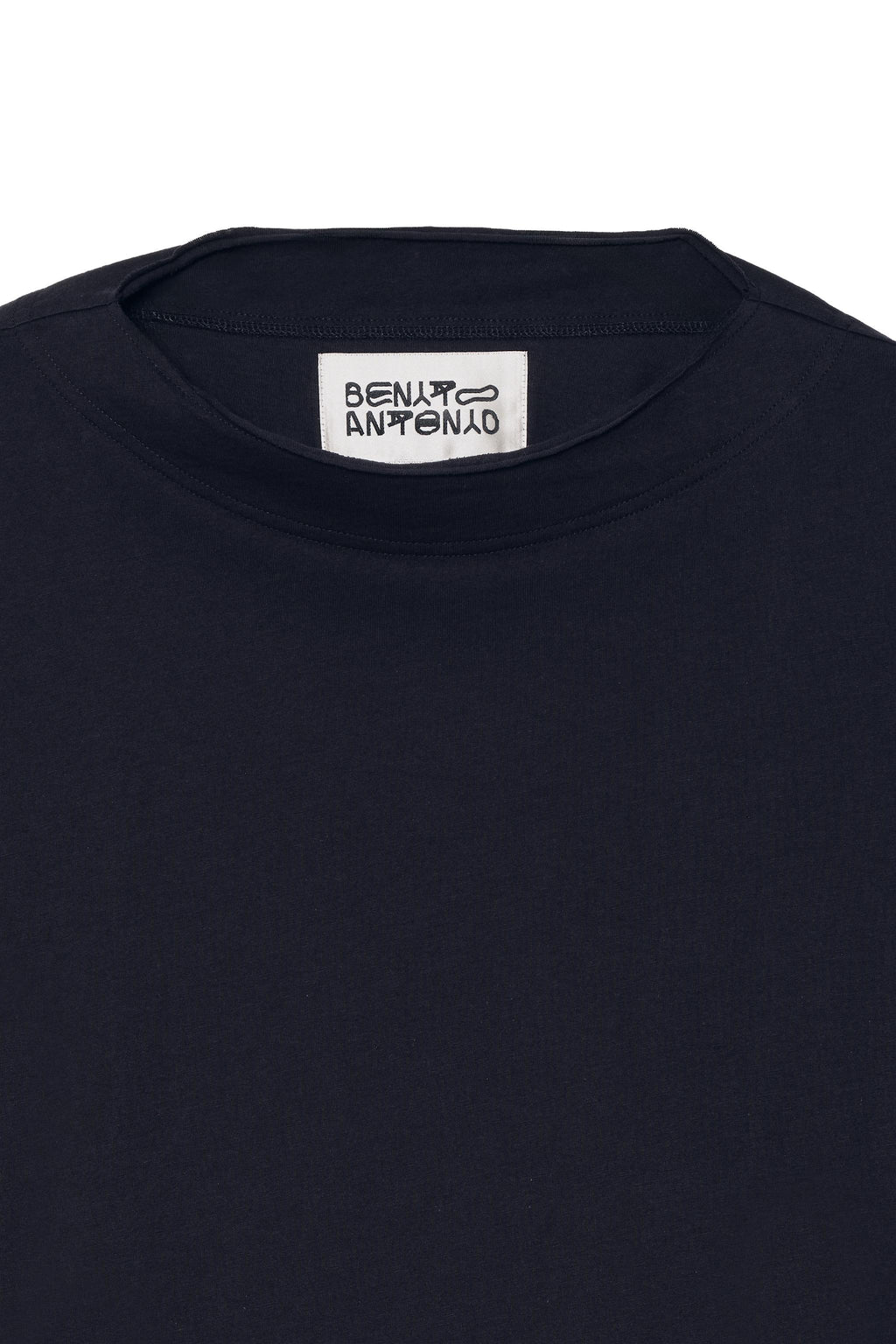 Cropped Long Sleeve T-Shirt - Navy Blue