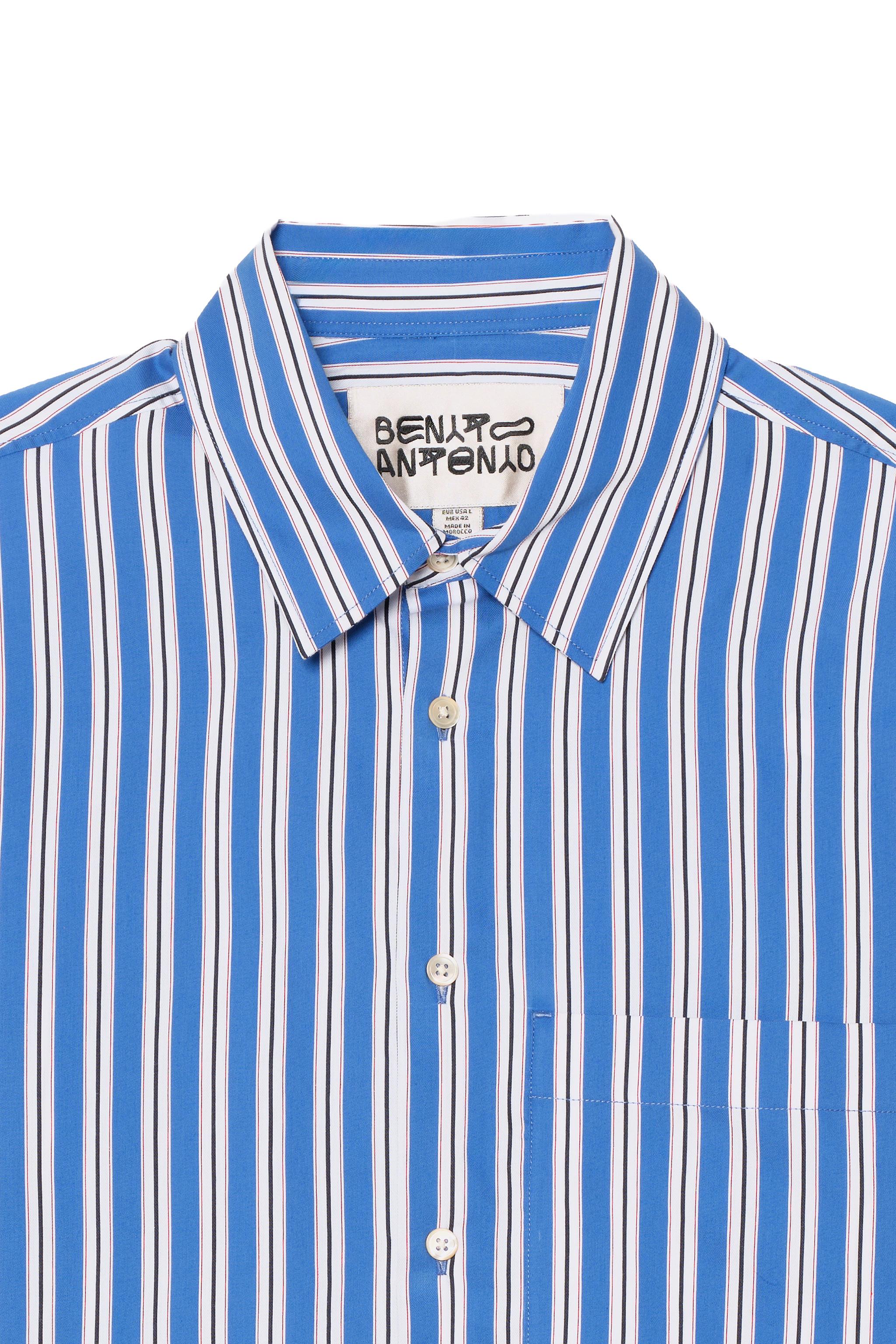 Relaxed Fit Striped Shirt - Blue / Indigo