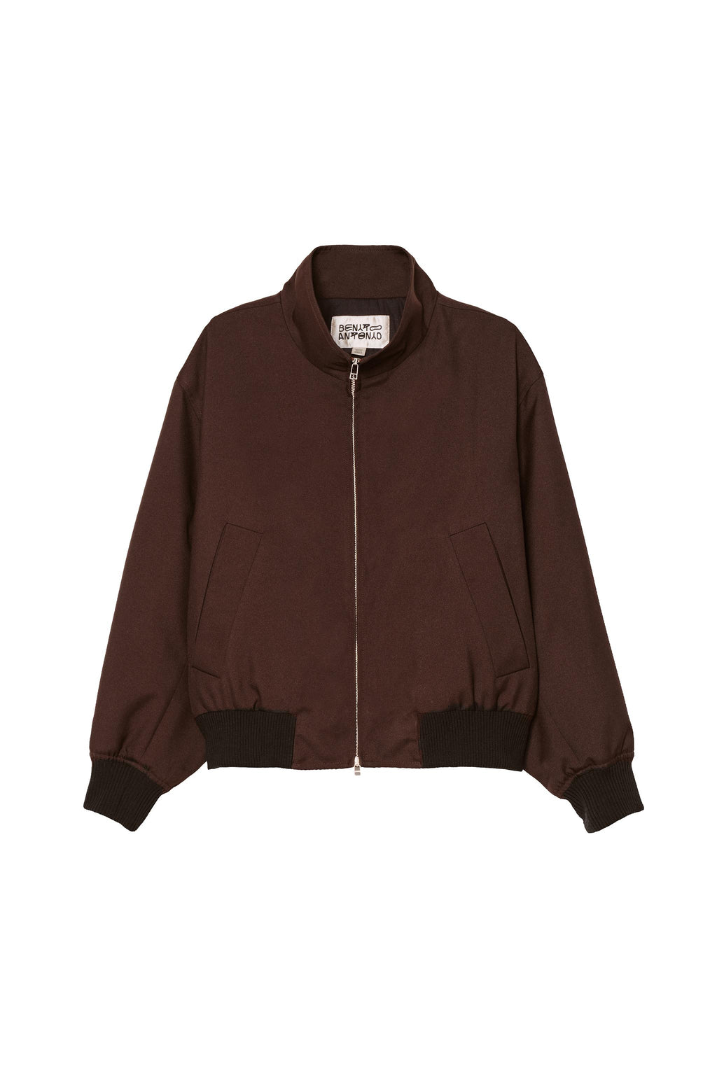 Relaxed Fit Bomber Jacket - Brown