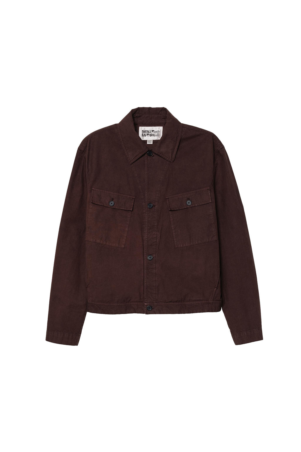 Relaxed Fit Overshirt With Pockets - Brown