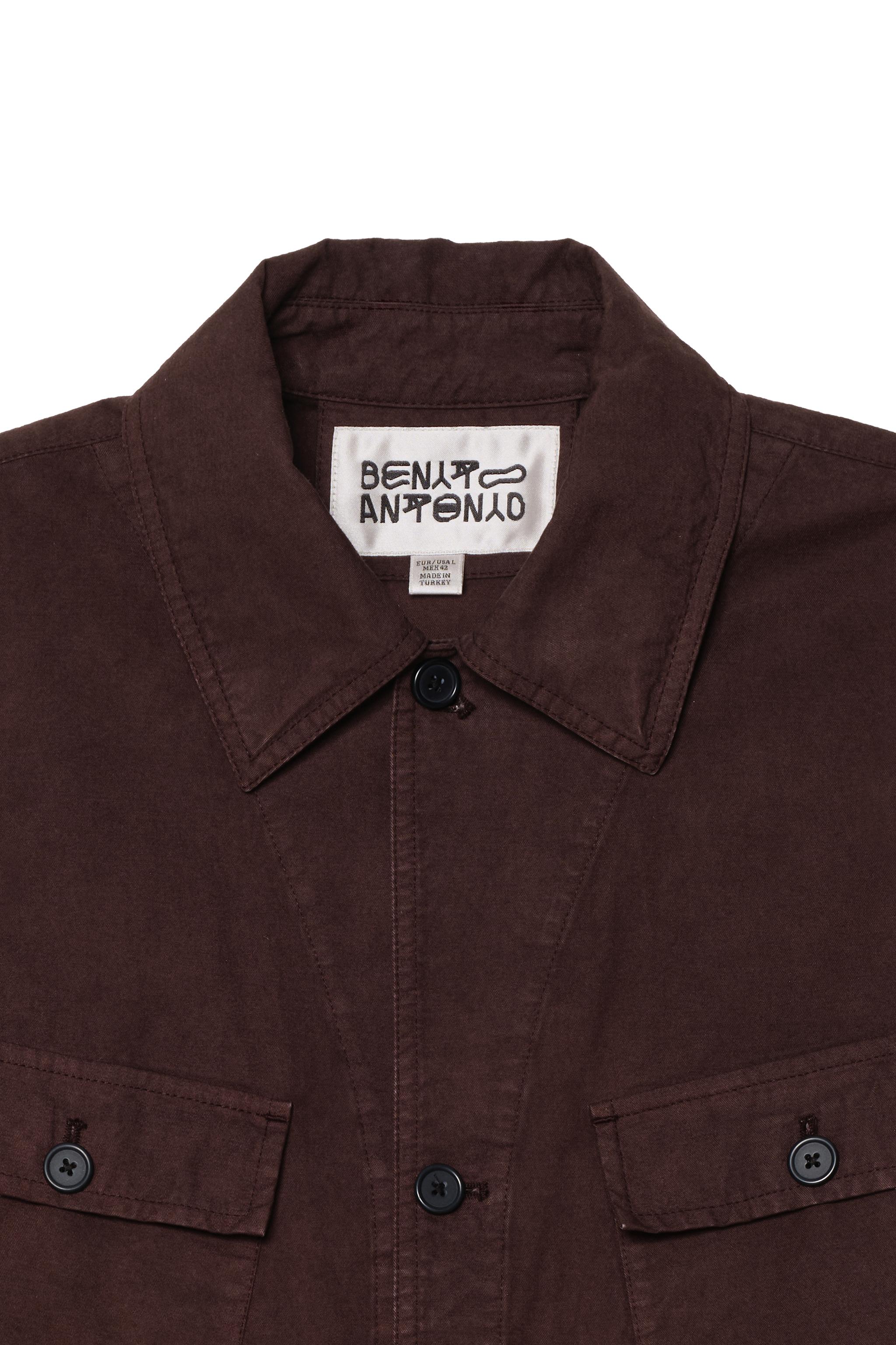 Relaxed Fit Overshirt With Pockets - Brown