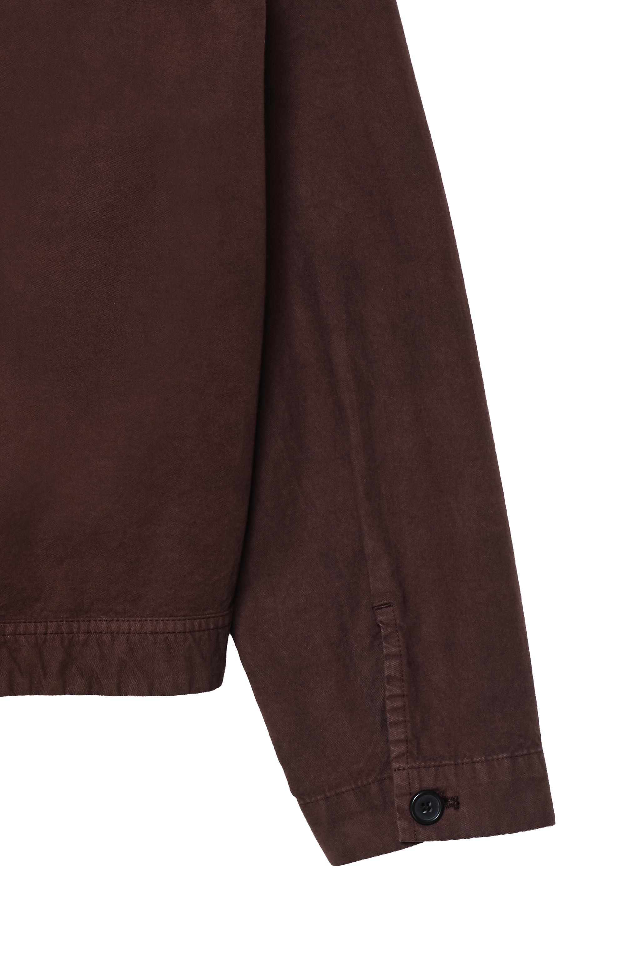 Relaxed Fit Overshirt With Pockets - Brown