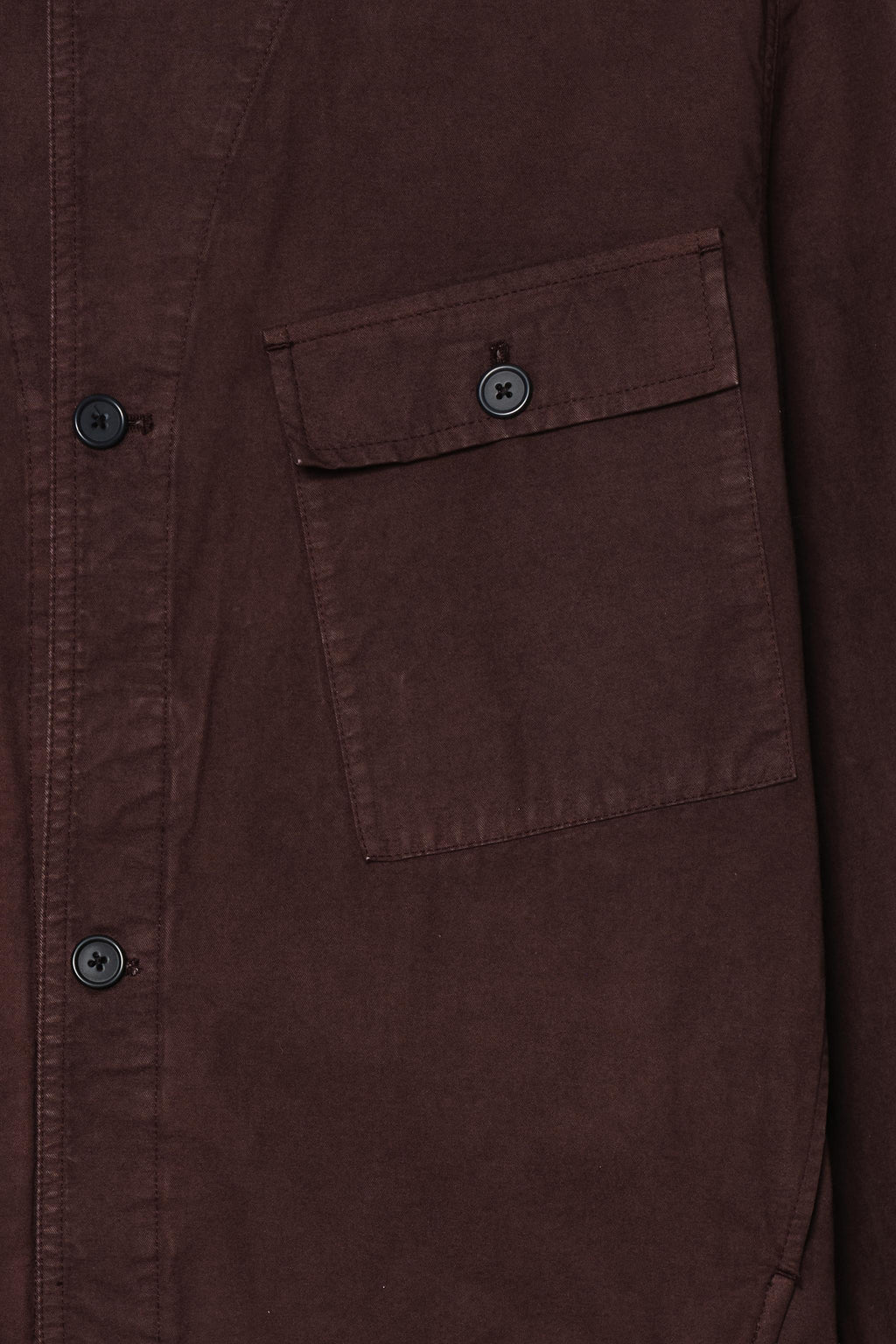 Relaxed Fit Overshirt With Pockets - Brown