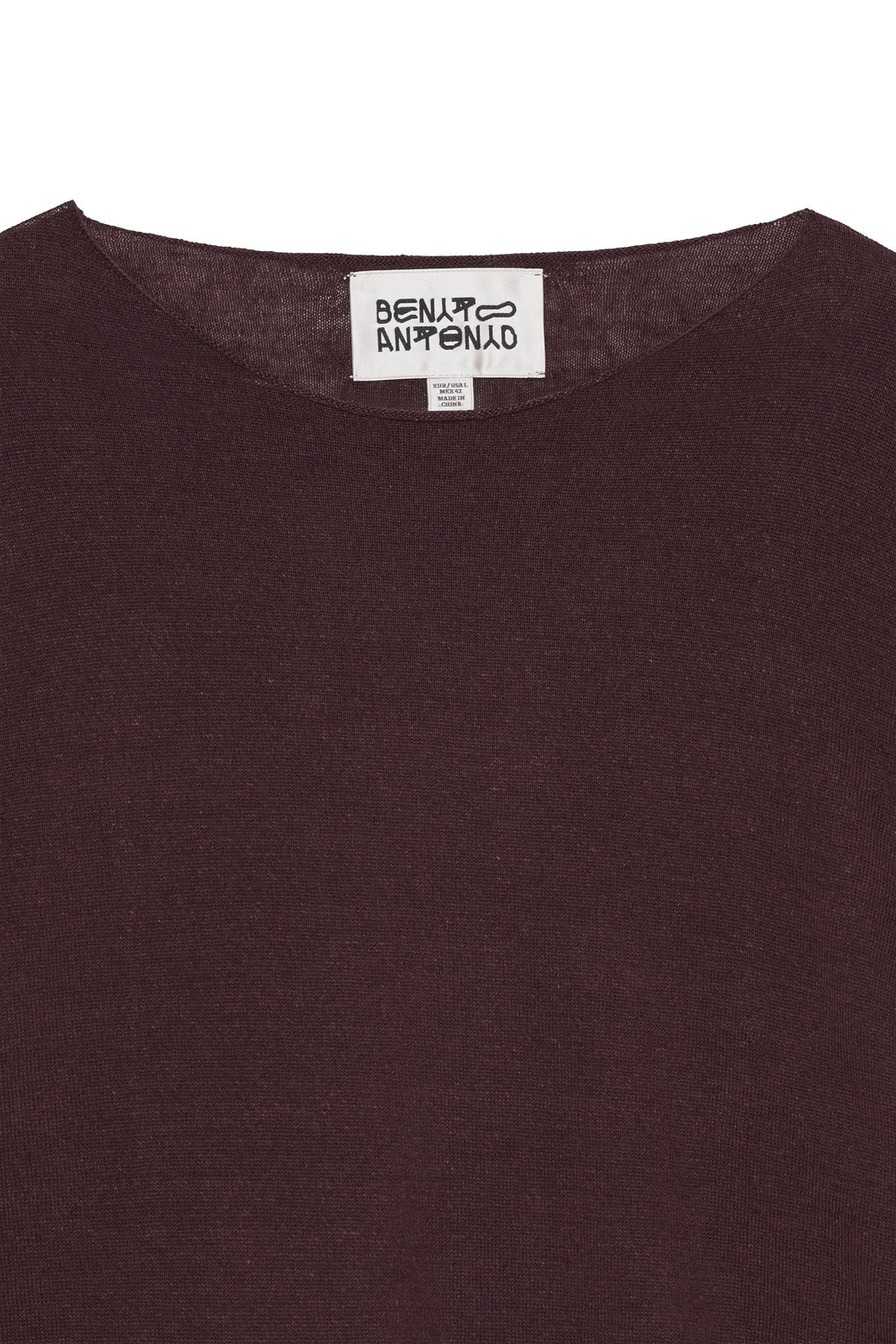 Cropped Fit Linen - Wool Sweater - Brown
