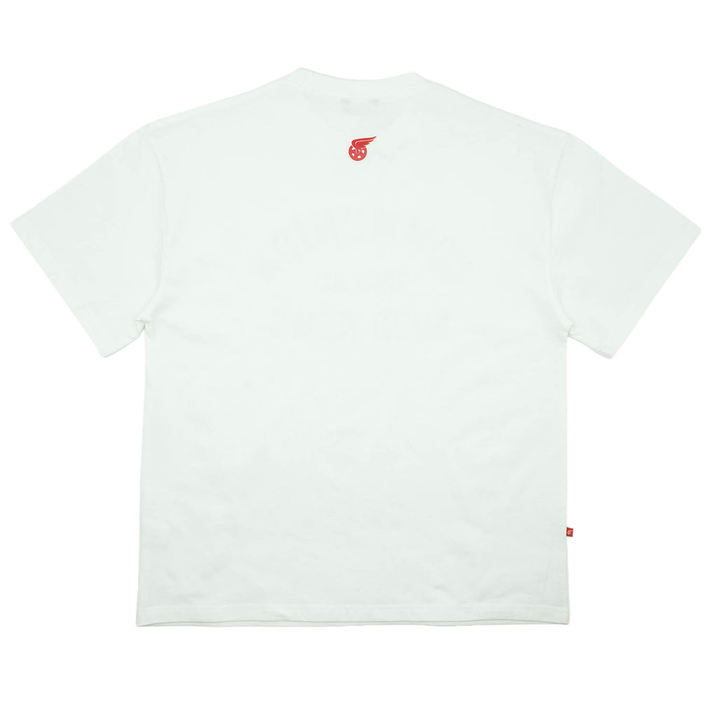 UNIVERSITY TEE (WHITE-RED)
