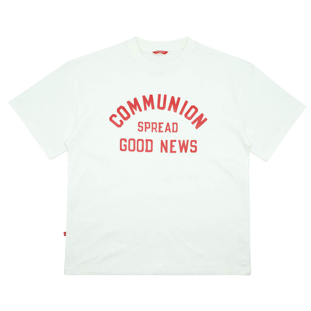 UNIVERSITY TEE (WHITE-RED)