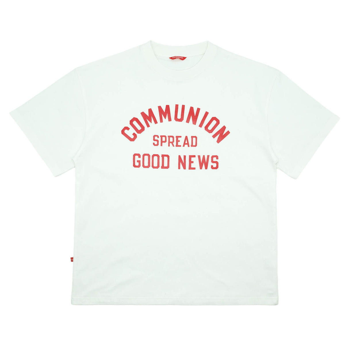 UNIVERSITY TEE (WHITE-RED)