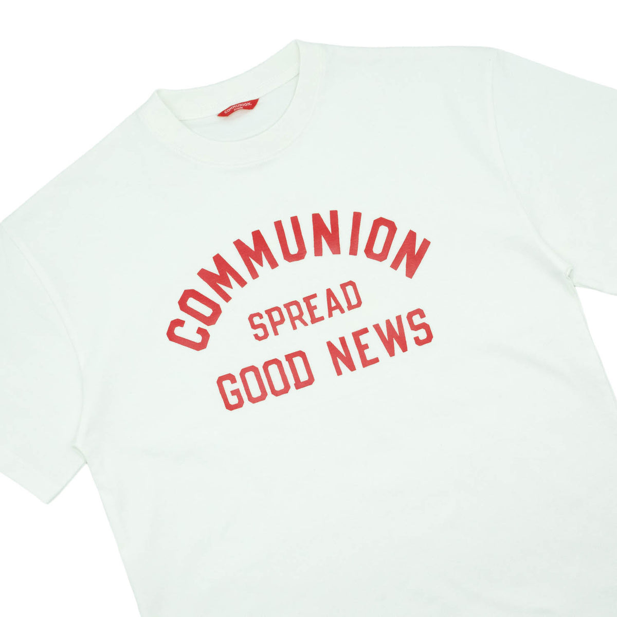 UNIVERSITY TEE (WHITE-RED)