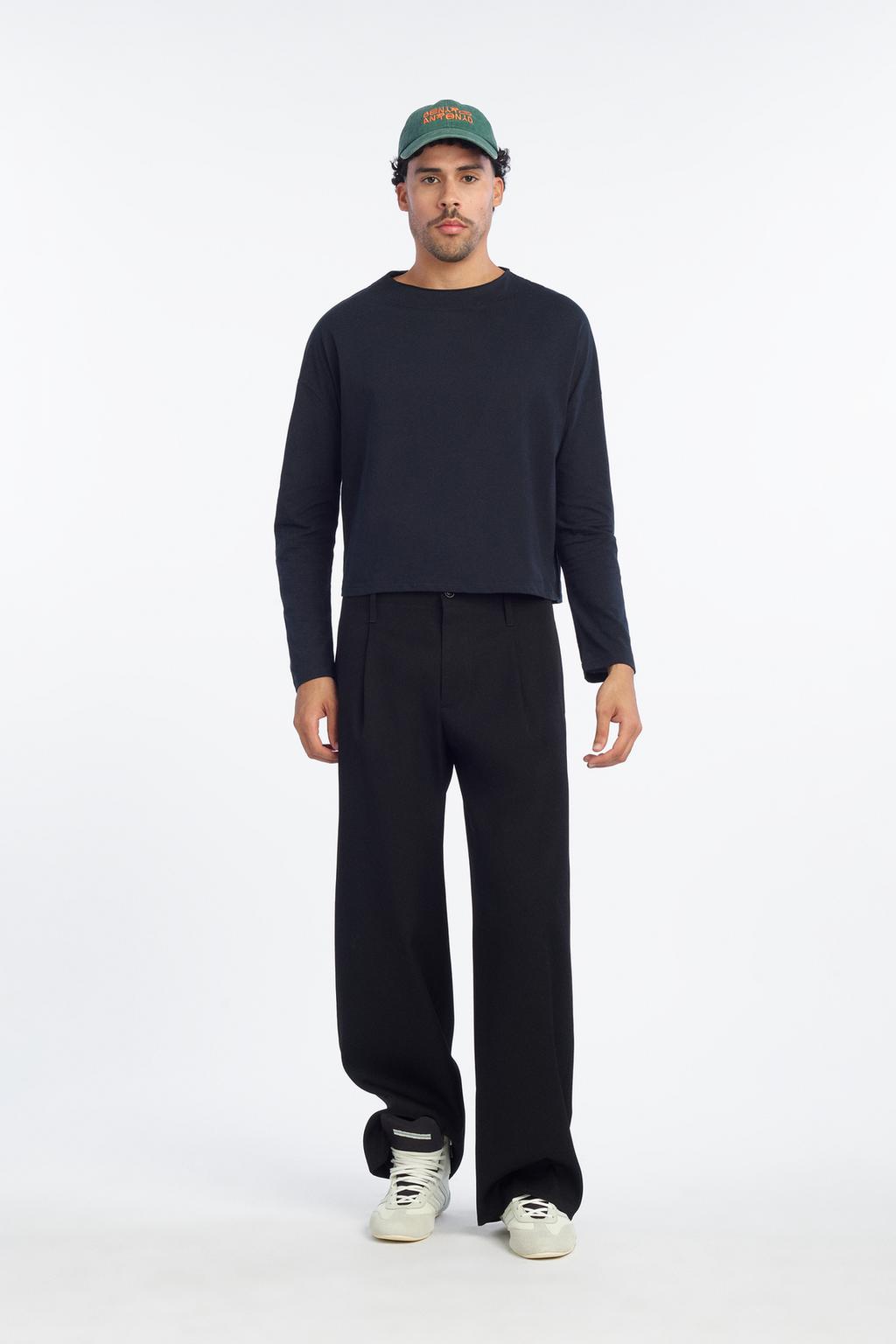 Cropped Long Sleeve T-Shirt