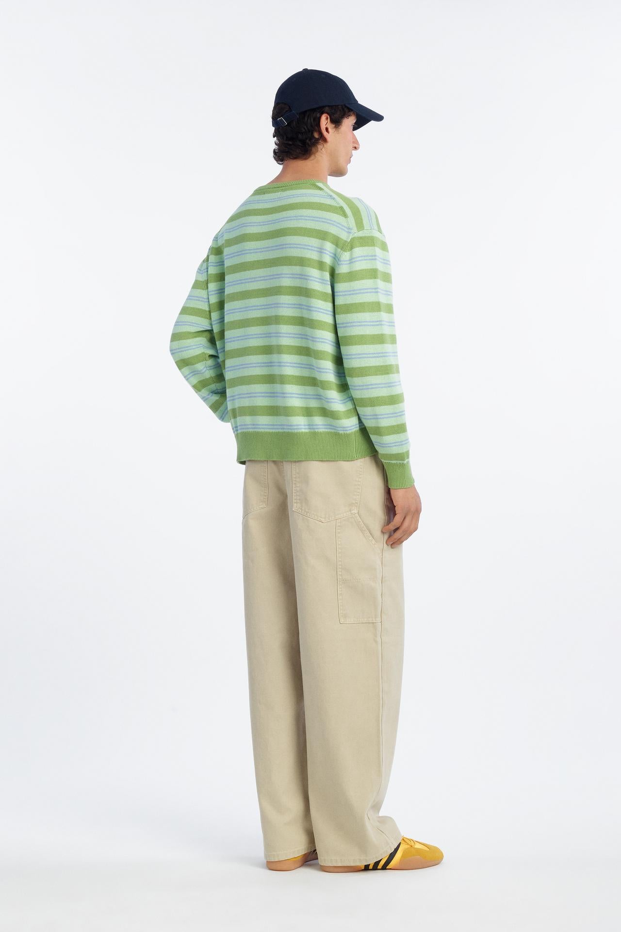 Striped Cotton Linen Jumper