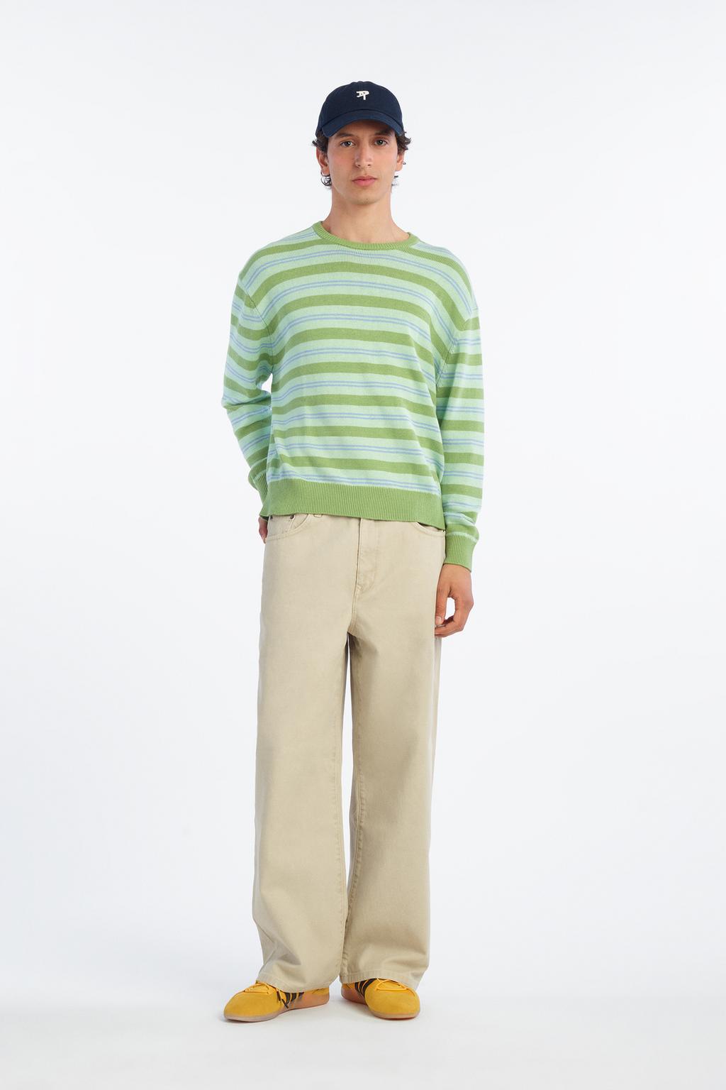 Striped Cotton Linen Jumper
