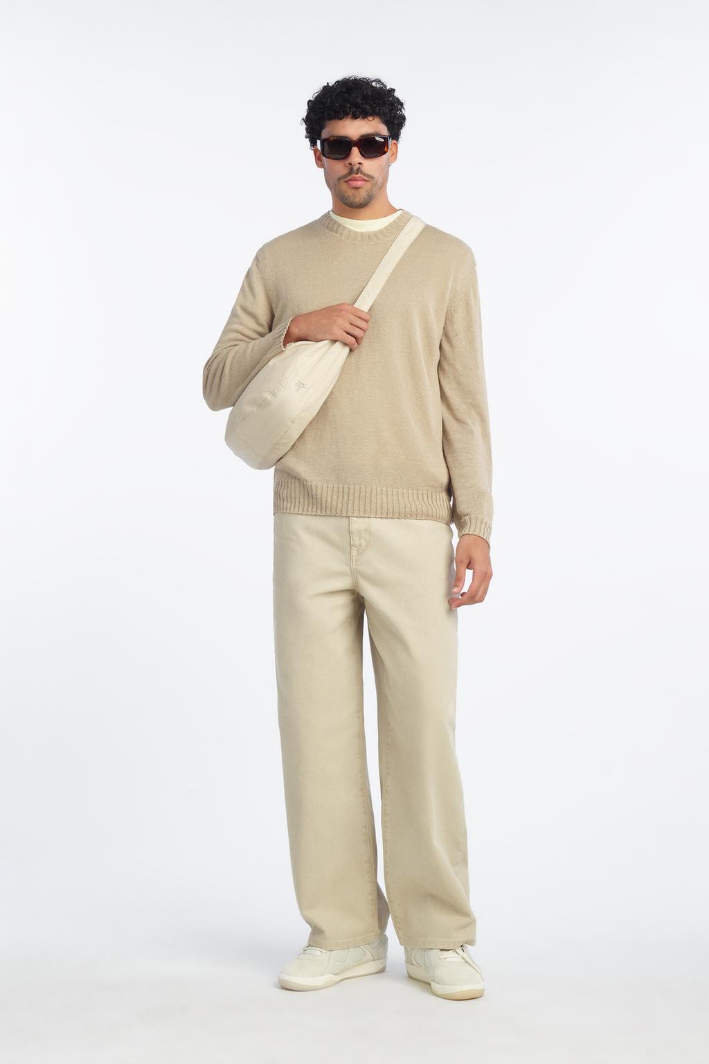 Relaxed Fit Linen Jumper